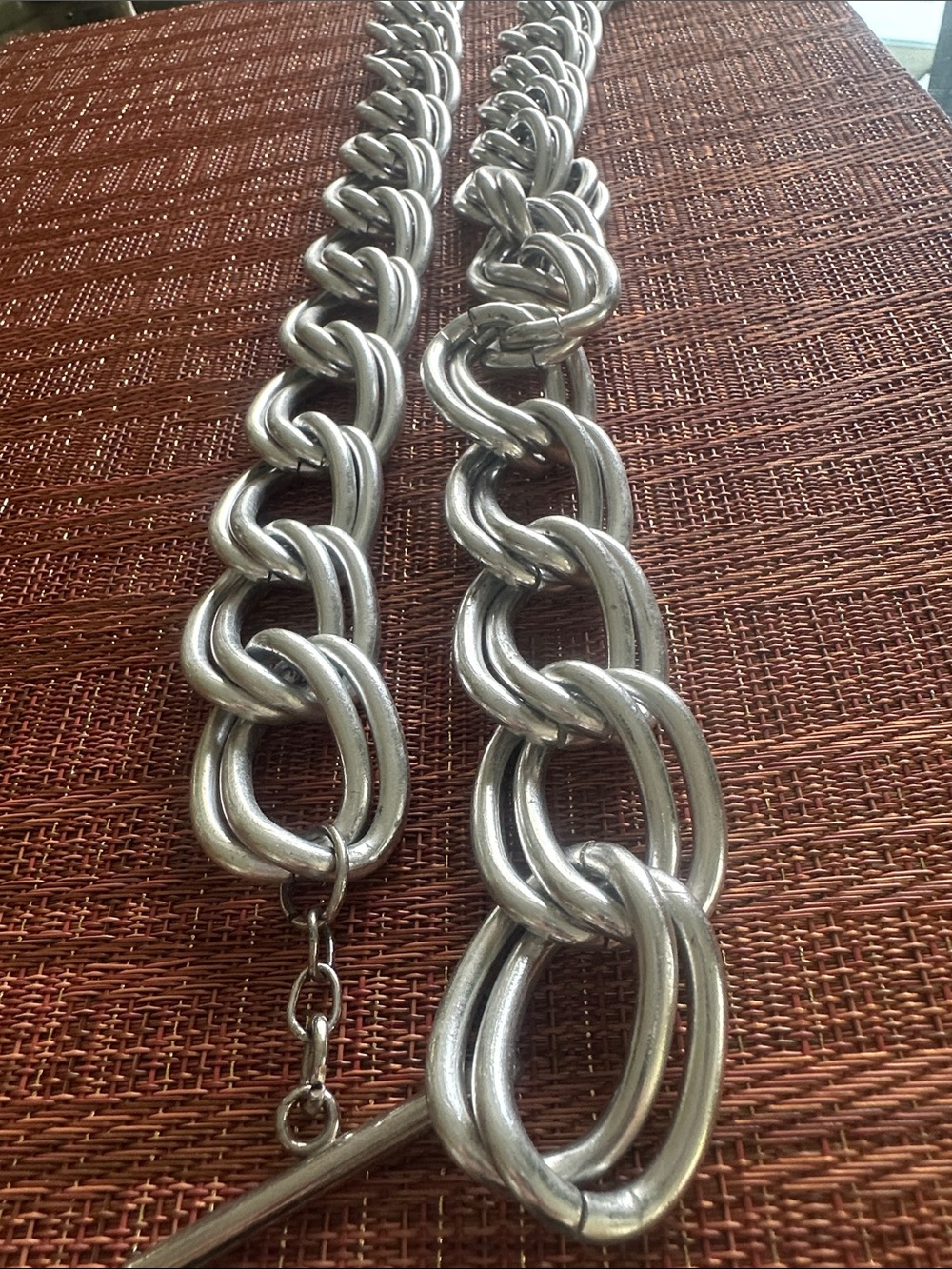 Chunky Silver Link Chain Belt